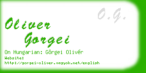 oliver gorgei business card